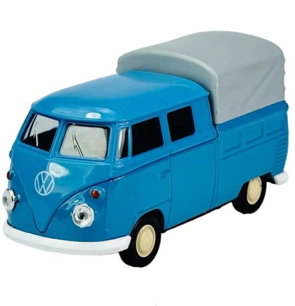 VW T1 double cabin pickup blue 1:34