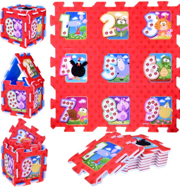 Podne mekane puzzle Animals Numbers