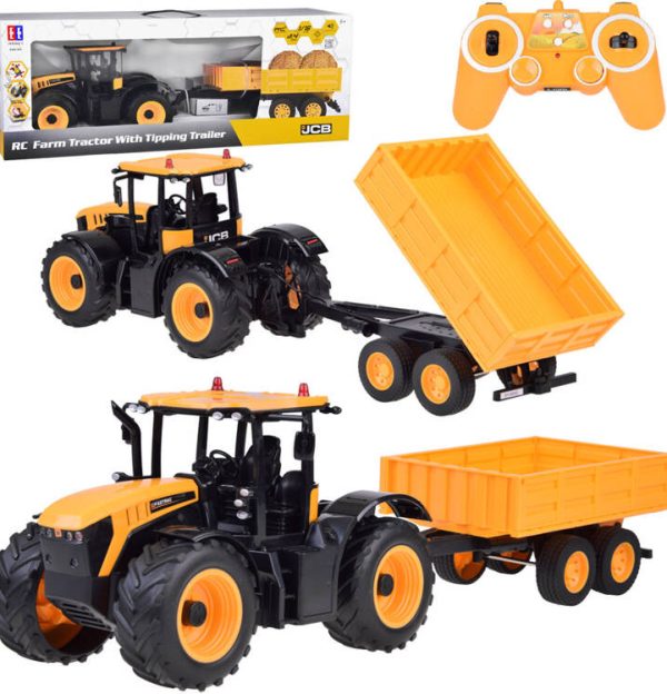 JCB traktor s prikolicom 1:16