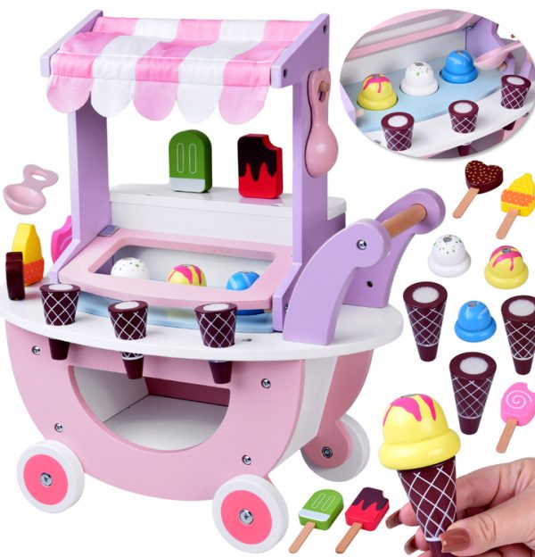 Drveni štand sa sladoledom