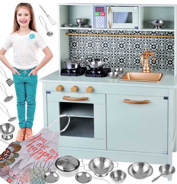 Drvena mint kuhinja s efektima