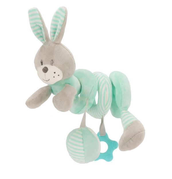 Plišana spirala zeko grey&mint