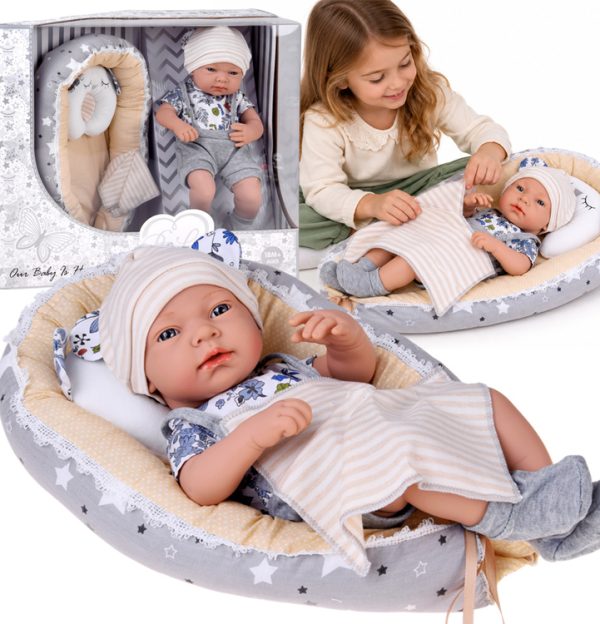 Lutka 40 cm s gnijezdom i dekicom